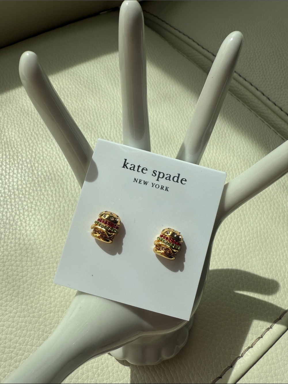 Kate Spade Fast Food Burger Studs
